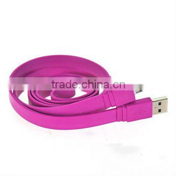 Colorful flat MICRO usb cable for HTC LENOVO