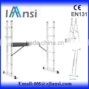 work ladder with workshelf and scaffold platform