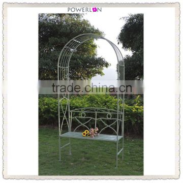 Competitive Price Professional Metal Garden Arch With Bench