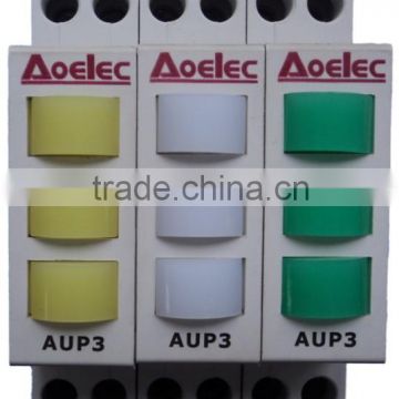 AUP3 12V din rail mounting indicator led lihgt red yellow green