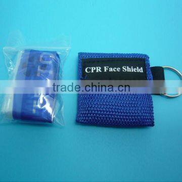 Key Chain pouch CPR Mouth Mask with nylon bag first aid kit