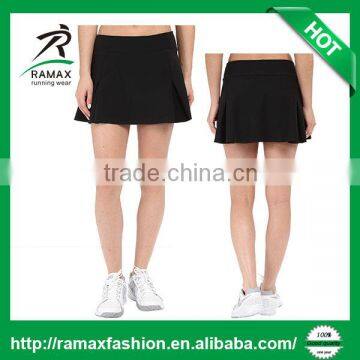 Ramax Custom Women Black Dri Fit Sports Tennis Short Skirt