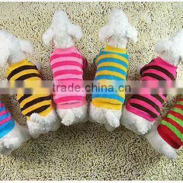 Summer stripe shirt dog tank pet party clothes for display