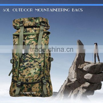 Wholesale Canvas custom hiking backpack mountaineering bag,mountain climbing bag