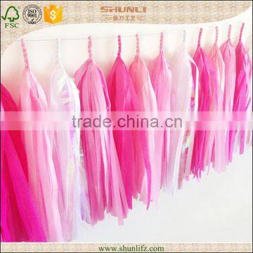 Cheap mix color paper tassel for decoration