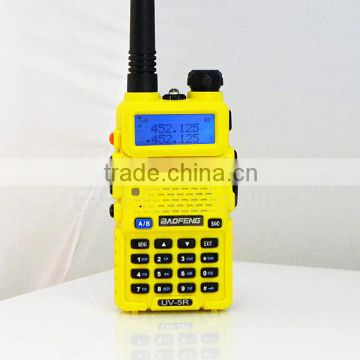 original BaoFeng yellow BF-UV5R 5W 128CH VHF + UHF 136-174MHz+400-480MHz DTMF Two-Way Radio Walkie Talkie