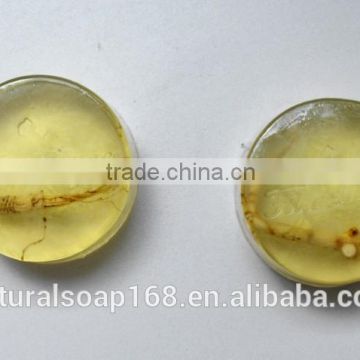 round transparent ginseng soap