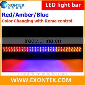 Wholesale 4x4 Accessories color changing strobe LED light bar Red Amber Blue with remote control 180W 240W 288W 300W