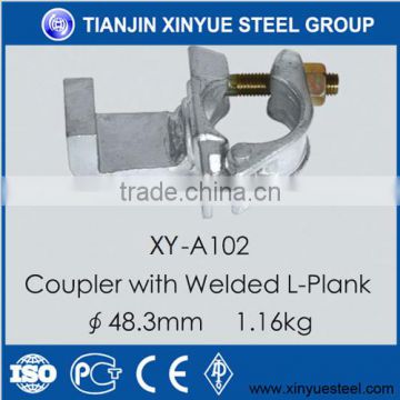 Coupler with Welded L-Plank