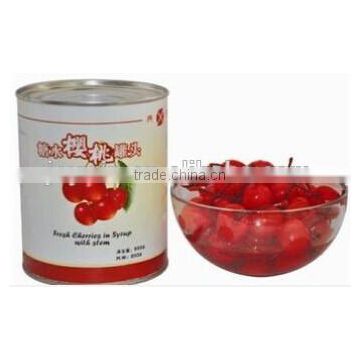 supply canned fruit, canned red cherry in syrup