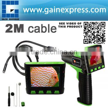 Wireless / Wired 3.5" TFT LCD Video Inspection Snake Scope Borescope Endoscope Camera 2M Cable with 9mm Diameter Slim Camera