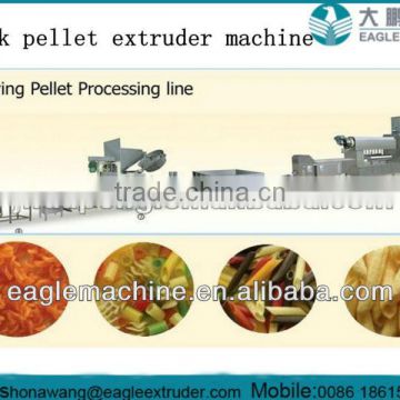DPS-100 120-150kg/h snack pellet extruder, frying snacks making machine/full processing line/making factory in china