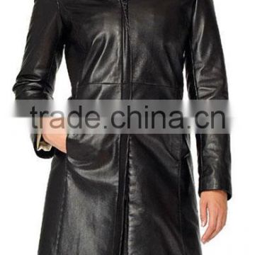 ladies long leather coats