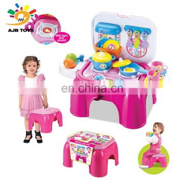Factory price deft design plastic mini kitchen play set toy