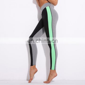 Contrast color stitching sports training running tight leggings women's yoga pants