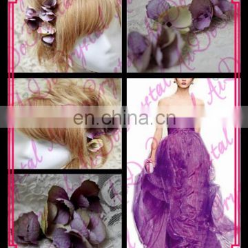 Aidocrystal purple wedding party hair accessories purple hair clip floral tiaras