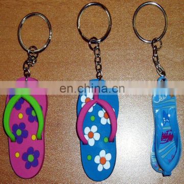 low price shoes shape soft pvc rubber keychain