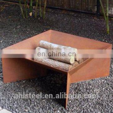 New Design Rusty Corten Steel Hopper Fire Pits For Sale