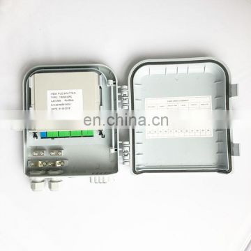 Wall/Pole Mounting Outdoor FTTH Fiber Optical Terminal Distribution Box With 1x8 PLC Splitter Box