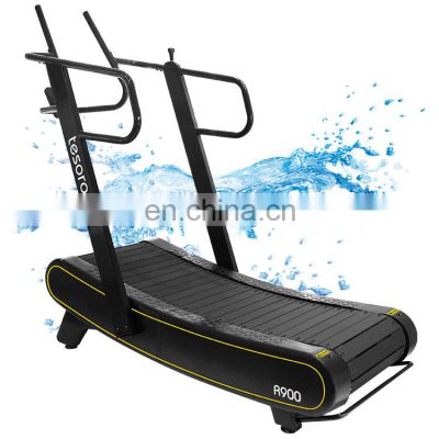 Curved treadmill & air runner for gym use running machine HIIT fitness equipment exercise treadmills with multifunction display