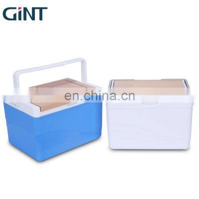 Gint eco friendly Food grade  with wooden lid cooler box wholesale OEM insulated outdoor cooler box
