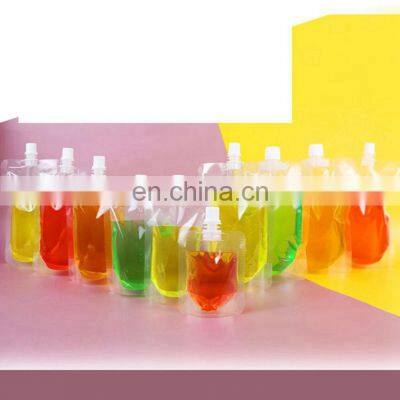 1L 2.5L 5L transparent spout pouch with handle customized printing for soap sanitizer lotion alcohol body liquid