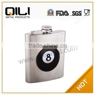 Hot sale sanding finish disposable hip flask with plate