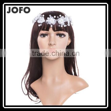 Newest Handmade Crystal Flower Headband Tiara Headdress Wedding Bride Headwear SCC0306