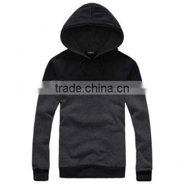 custom fashion design color combination fleece hoodies for men