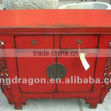 Chinese antique furniture elm wood Hebei Two Drawer Two Door cabinet