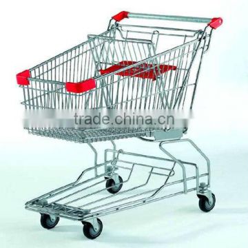 Asian style Supermarket metal shopping trolley