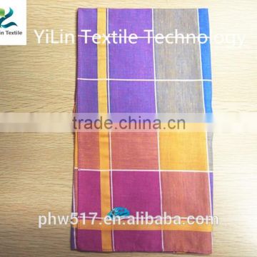 NO14 High quality 100% cotton handkerchief colours plaid satin handkerchief