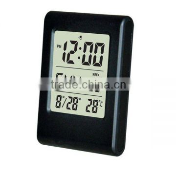 Cheap desk LCD clock with termperature S011A meet CE and Rohs best for gift