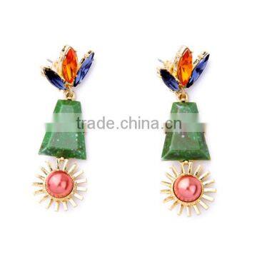 In stock 2016 Fashion Dangle Long Earring New Design Wholesale High quality Jewelry SKC1543