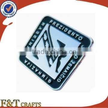 2013 custom logo square soft enamel badge