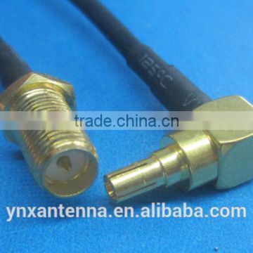 Golden plating crc9 right angle to sma female pigtail cable