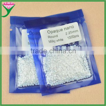 wholesale price wuzhou gemstone round milky white synthetic nano spinel