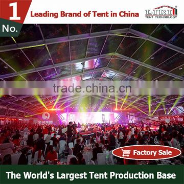 Clear roof tent with lighting used for nightclub