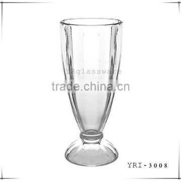 Machine made clear glass ice cream cup with customer logo