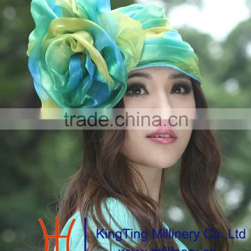 Young Woemen Elegant Silk Organza Hats for Occasion