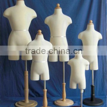 Flexible mannequin with wood base
