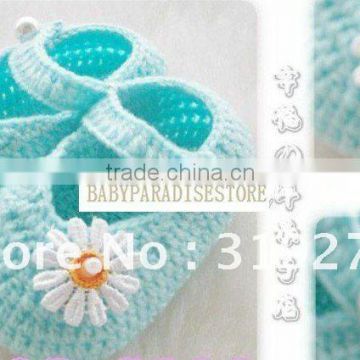 JPshoes045 - Baby wool shoes baby child cute flowers for 0-10M baby cotton knitted shoes