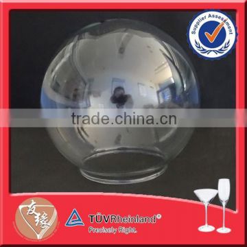 Clear round shape machine blown glass lamp cover