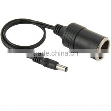 5.5 X 2.1mm Male To Cigarette Lighter Socket Plug Connector Charger Cable Adapter
