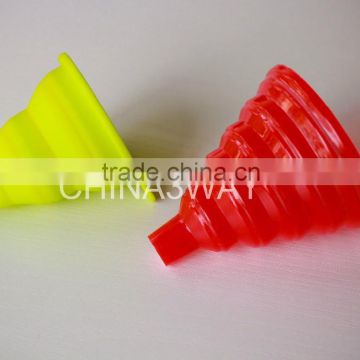 Food Grade Kitchen Cooking Silicone Foldable Funnel