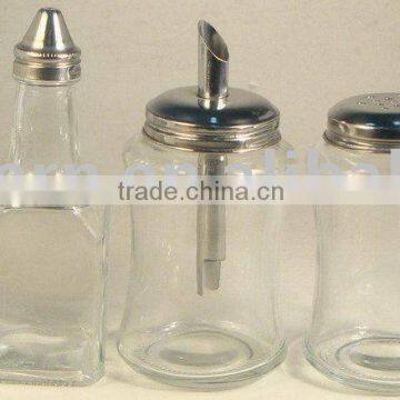 Glass condiment set