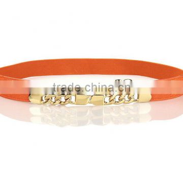 Hot sale fashion metallic gold belt elastic running belt