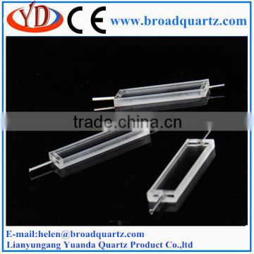 quartz cuvette cell standard cell with lid and with round bottom cuvette