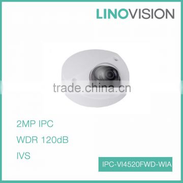 2MP Full HD WDR Network Vandal-proof IR Wedge Dome Wireless IP Camera