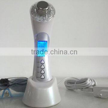 home use personal skin care machine LCD ultrasonic photon facial massager